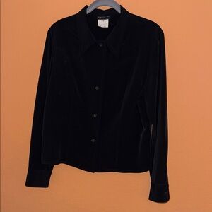 AGNES B Black Button Down Shirt